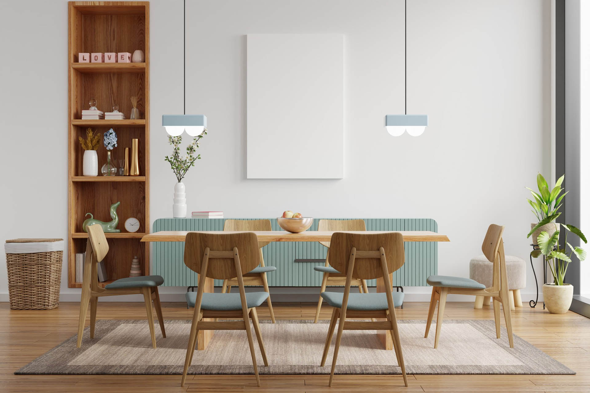 Bright dining area